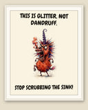 The same print shown framed with a cream mat — frame for display only, not included