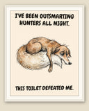 The same print shown framed with a cream mat — frame for display only, not included