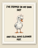 The same print shown framed with a cream mat — frame for display only, not included