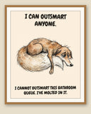 The same print shown framed with a cream mat — frame for display only, not included