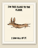 The same print shown framed with a cream mat — frame for display only, not included