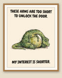The same print shown framed with a cream mat — frame for display only, not included