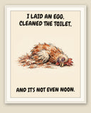 The same print shown framed with a cream mat — frame for display only, not included