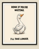 The same print shown framed with a cream mat — frame for display only, not included