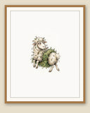 The same wordless print shown framed with a cream mat — frame for display only, not included