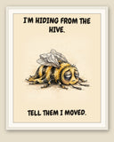 The same print shown framed with a cream mat — frame for display only, not included
