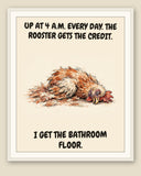 The same print shown framed with a cream mat — frame for display only, not included