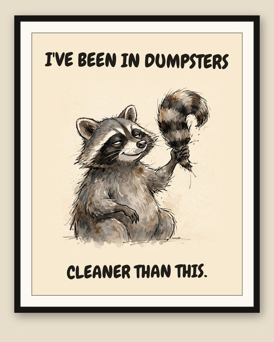 The same print shown framed with a cream mat — frame for display only, not included