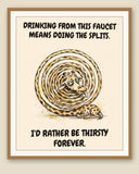The same print shown framed with a cream mat — frame for display only, not included