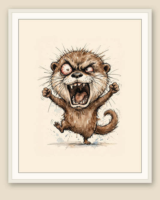 The same wordless print shown framed with a cream mat — frame for display only, not included