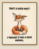 The same print shown framed with a cream mat — frame for display only, not included