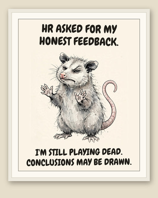 The same print shown framed with a cream mat — frame for display only, not included