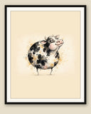 The same wordless print shown framed with a cream mat — frame for display only, not included