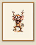 The same wordless print shown framed with a cream mat — frame for display only, not included