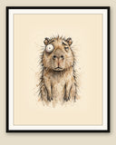 The same wordless print shown framed with a cream mat — frame for display only, not included
