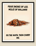 The same print shown framed with a cream mat — frame for display only, not included