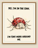 The same print shown framed with a cream mat — frame for display only, not included
