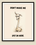 The same print shown framed with a cream mat — frame for display only, not included