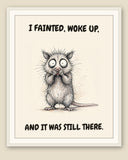 The same print shown framed with a cream mat — frame for display only, not included