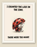The same print shown framed with a cream mat — frame for display only, not included