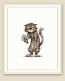 The same wordless print shown framed with a cream mat — frame for display only, not included