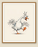 The same wordless print shown framed with a cream mat — frame for display only, not included