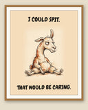 The same print shown framed with a cream mat — frame for display only, not included