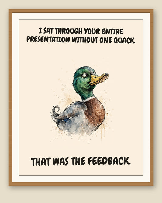 The same print shown framed with a cream mat — frame for display only, not included