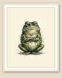 The same wordless print shown framed with a cream mat — frame for display only, not included