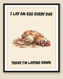 The same print shown framed with a cream mat — frame for display only, not included