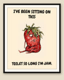 The same print shown framed with a cream mat — frame for display only, not included