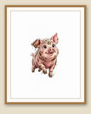 The same wordless print shown framed with a cream mat — frame for display only, not included