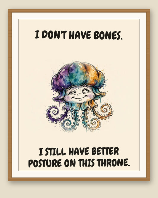 The same print shown framed with a cream mat — frame for display only, not included