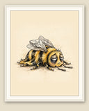 The same wordless print shown framed with a cream mat — frame for display only, not included