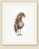 The same wordless print shown framed with a cream mat — frame for display only, not included