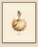 The same wordless print shown framed with a cream mat — frame for display only, not included
