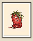 The same wordless print shown framed with a cream mat — frame for display only, not included