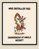 The same print shown framed with a cream mat — frame for display only, not included