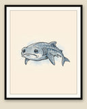 The same wordless print shown framed with a cream mat — frame for display only, not included
