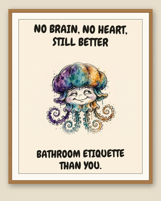 The same print shown framed with a cream mat — frame for display only, not included