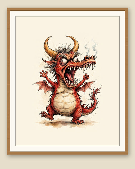 The same wordless print shown framed with a cream mat — frame for display only, not included