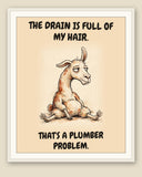 The same print shown framed with a cream mat — frame for display only, not included