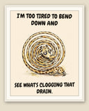 The same print shown framed with a cream mat — frame for display only, not included