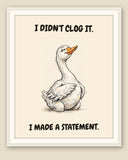 The same print shown framed with a cream mat — frame for display only, not included