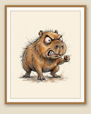 The same wordless print shown framed with a cream mat — frame for display only, not included