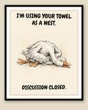 The same print shown framed with a cream mat — frame for display only, not included