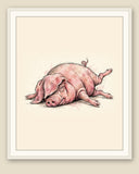 The same wordless print shown framed with a cream mat — frame for display only, not included