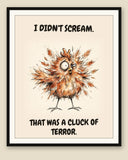 The same print shown framed with a cream mat — frame for display only, not included