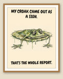 The same print shown framed with a cream mat — frame for display only, not included