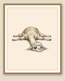 The same wordless print shown framed with a cream mat — frame for display only, not included